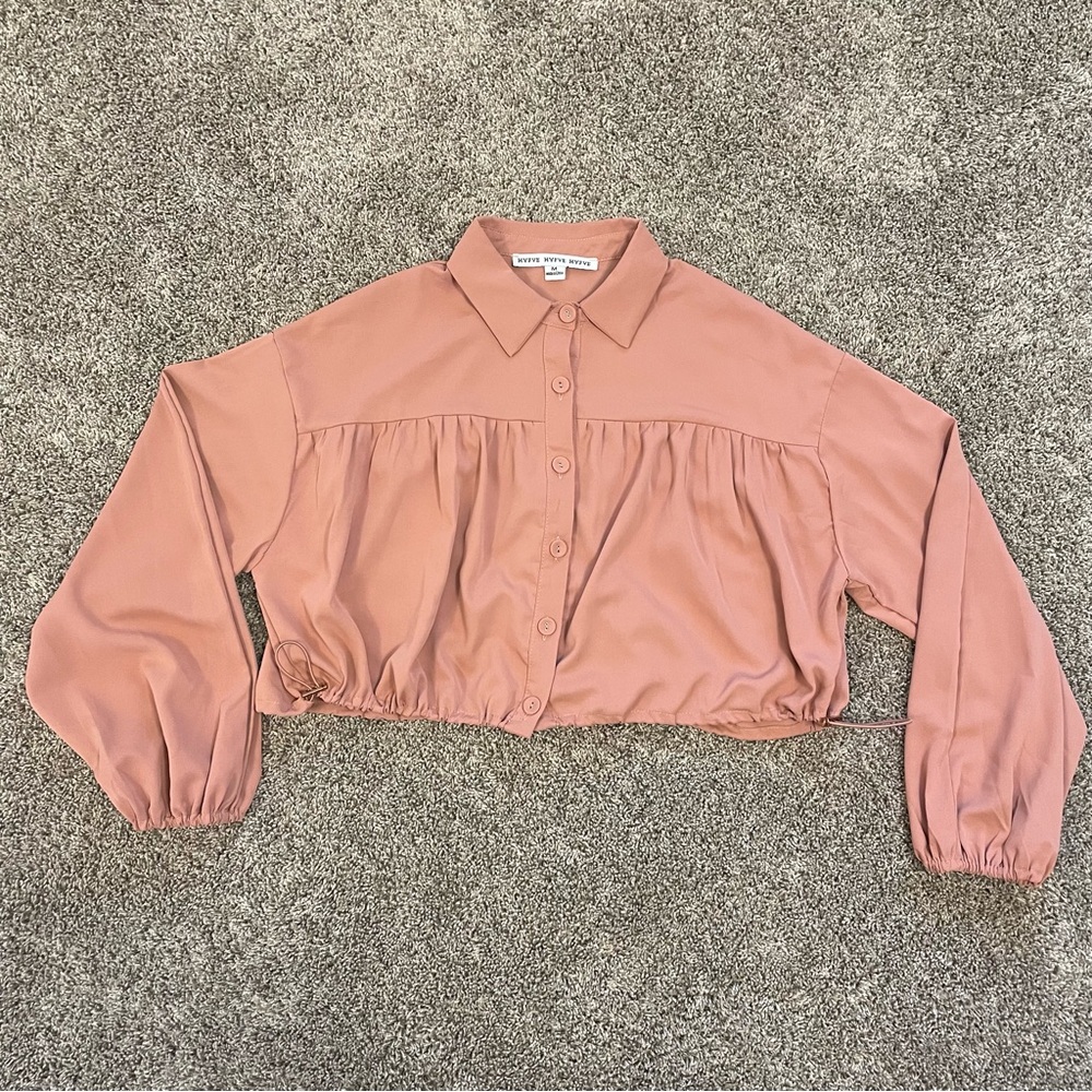 Hyfve Women’s Cropped Jacket, Pale Rose, Medium